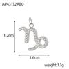 CARLIDANA Hot-Selling Stainless Steel Pendant 12 Zodiac Silver Color Pendant DIY Jewelry Accessories Necklace Pendant Charms