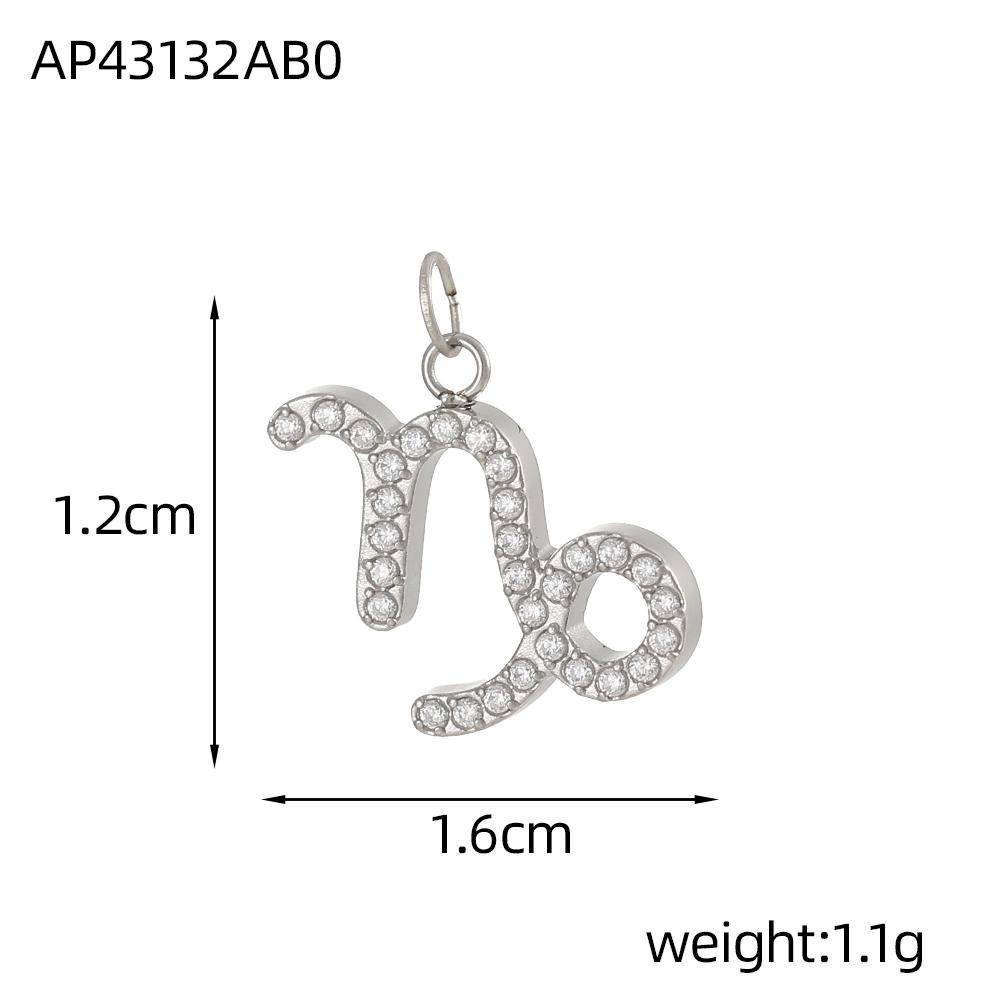 CARLIDANA Hot-Selling Stainless Steel Pendant 12 Zodiac Silver Color Pendant DIY Jewelry Accessories Necklace Pendant Charms