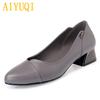 Fashion AIYUQI women dress shoes 2024 spring new genuine leather women fashion shoes red shallow mouth office shoes women