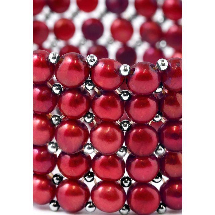 Bracelet - PEARLS & COLORS - Pearls & Colors - Perles d'eau douce 3-4 mm - Argent 925 - 5 rangées ajustable