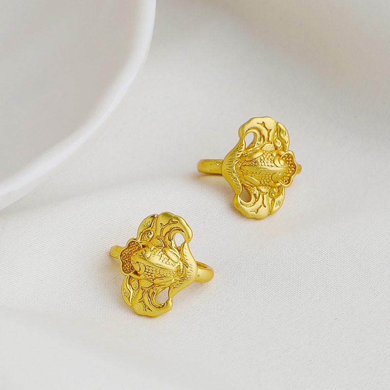 Gold-Plated Baojin Flower Buckle: Wealth & Bloom DIY Accessory