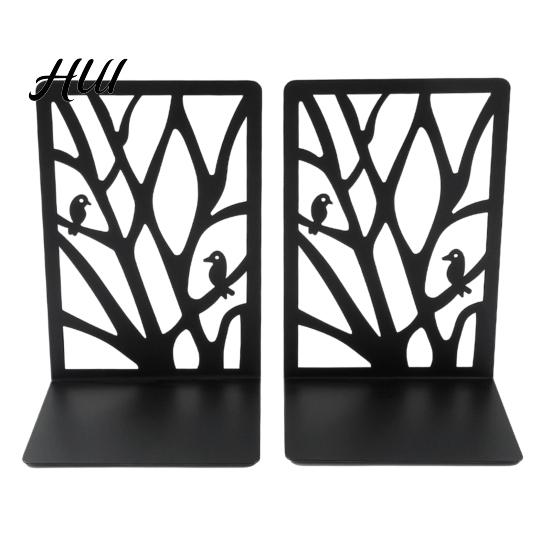 Stable Bookends 1 Pair Tree of Life Decorative for Shelves, Heavy Duty Bookshelf Non-slip Organizer, Hollow Book Holder Stoppers Desk, Office Library