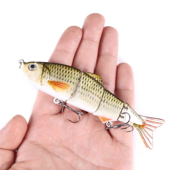 Bass Fishing Lures 3D Fisheye Simulation Hard Bait Multi Jointed Swimbaits Lifelike Slow Sinking Swimming Bass Lure Bait
