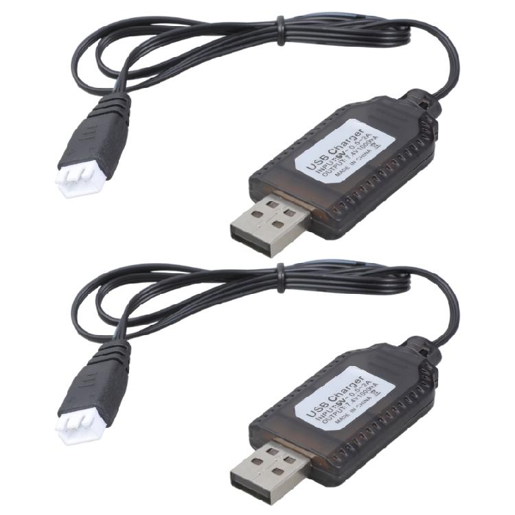 7.4V Battery USB Charger Cable for Car and Drones with SM2.0 3P 4P XH 3P Port Connectors