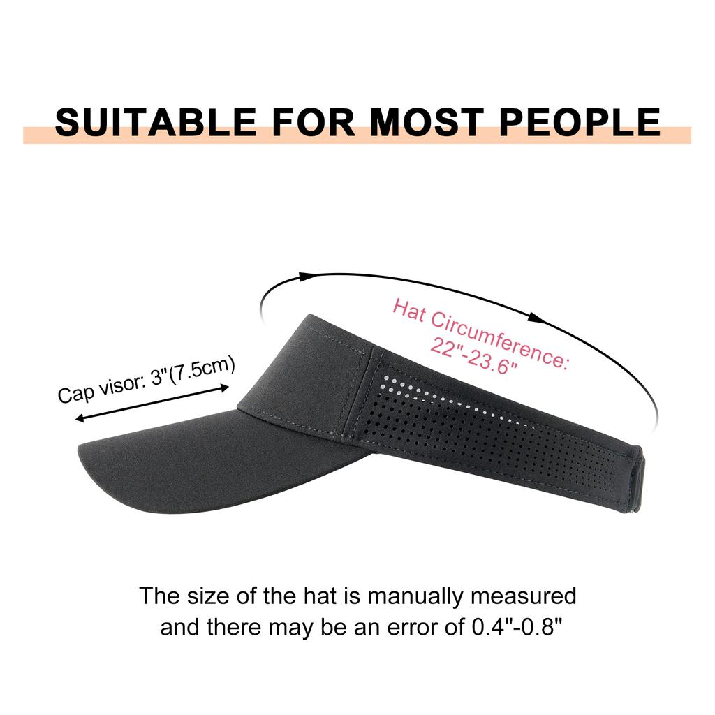 FEICUI Women's Sun Sports Visor  Athletic Performance Lightweight Cooling Outdoor Hat Adjustable Empty Top Baseball Cap