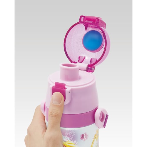 Skater Children's Stainless Steel Water Bottle Direct Drinking 470ml Disney Rapunzel On the Tower 24 Child-friendly Lightweight Type Cold Storage Wate