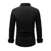 Herren Einreiher Langarm Revers Business Casual Slim Fit Hemd