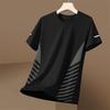 Herr Snabbttorkande T-shirt Andningsbar Atletisk Sommar T-shirt Lös Passform Nät T-shirt för Löpning Gym Fitness Träning Utomhuspass