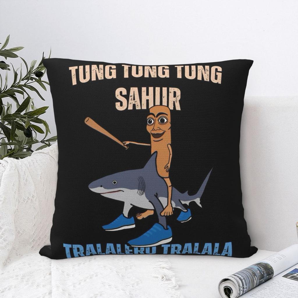Brr Brr Patapim Tree Monkey Throw Pillow Cover Polyester Decorative Pillow Italian Brainrot Meme Funny Pillowcover Home Decor