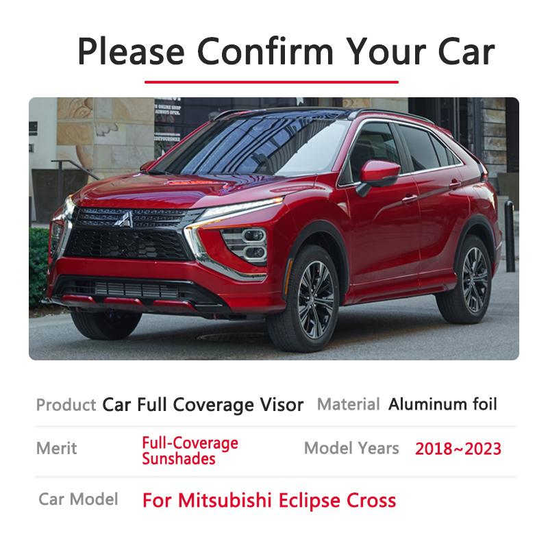 For Mitsubishi Eclipse Cross GK GL YA 2018 Car Full Coverage Sunshade Anti-UV Accessories Window Visor