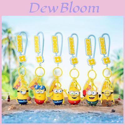 Minions Sommerzeit PVC Schlüsselanhänger mit Cartoon-Design für Geschenk und Taschendekoration