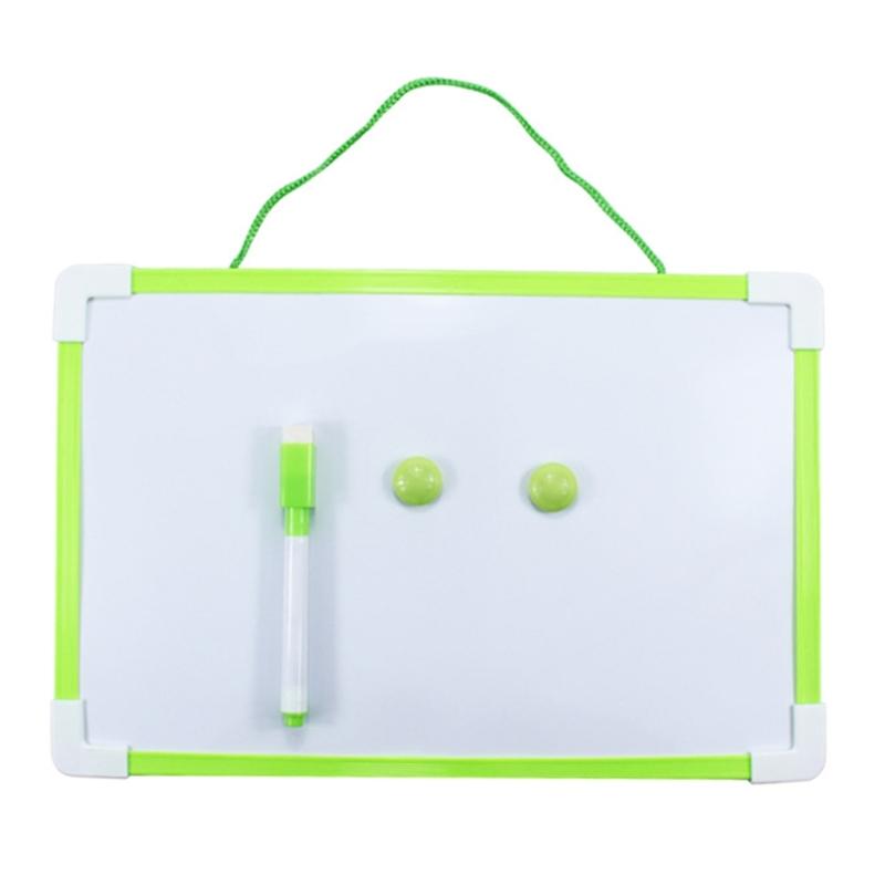 Double-Sided Erasable Whiteboard 39.7x30cm Magnetic Whiteboard Kids Drawing Board Hanging Memo Board зелёный
