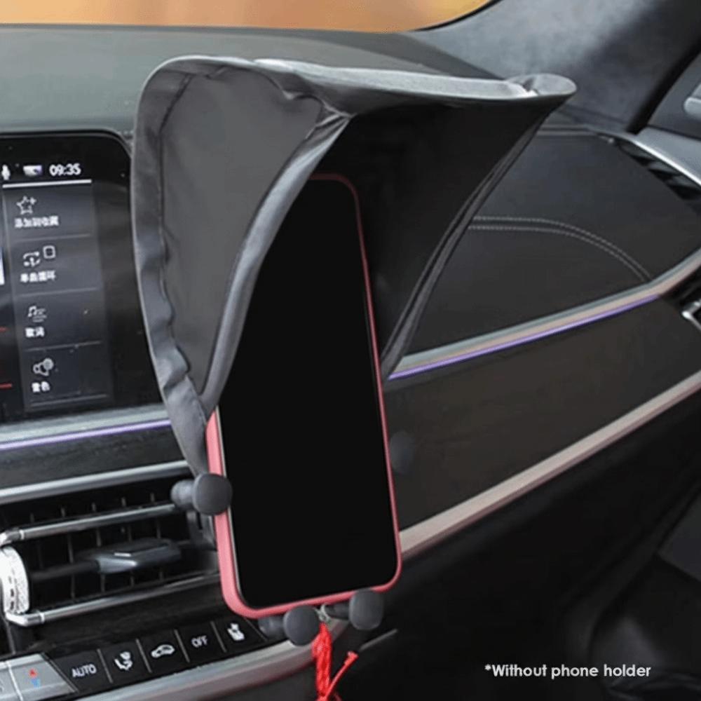 Silver-Coated Fabric Car Mobile Phone Sunshade Phone Sun Shield  Motorcycle Accessory