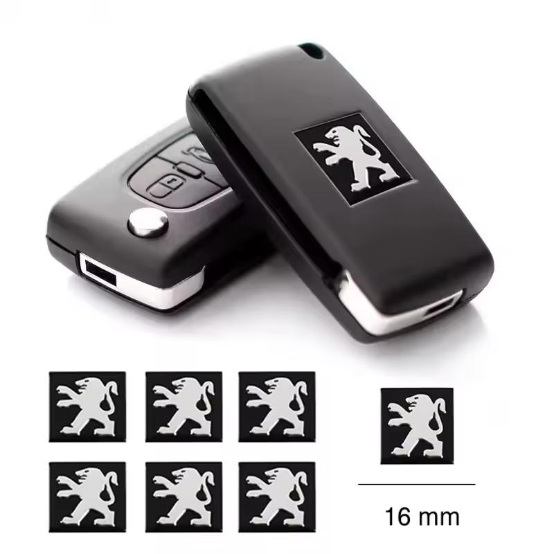 Car Remote Key Stickers Badge Emblem Car Accessories For Peugeot GT Line 208 301 308 408 508 2008 3008 4008 5008 206 307 407 607