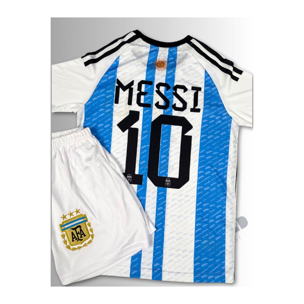 Lionel Messi Argentina National Team Children's Football Jersey (jersey-short-socks) 3-set Set