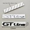 AAXJ1 3D Metal Chrome Logo GT Line Emblem Badge For Peugeot 2008 301 307 308 408 3008 508 208 Car Rear Trunk Fender Styling Decoration