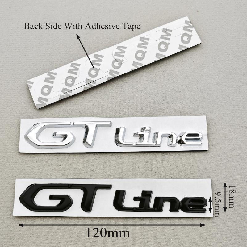 AAXJ1 3D Metal Chrome Logo GT Line Emblem Badge For Peugeot 2008 301 307 308 408 3008 508 208 Car Rear Trunk Fender Styling Decoration