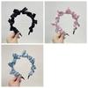 Korean version ins summer bow headband solid color sweet fabric headband wearing versatile hair accessories for women