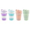 Folding Silicone Water & Coffee Cup, 350ml/500ml, Heat Resistant & Portable for Travel