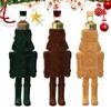Walnut Soldier Decoration Pendant Christmas Nutcracker Ornament Festive Flocking Nutcracker Hanging for Christmas for Xmas