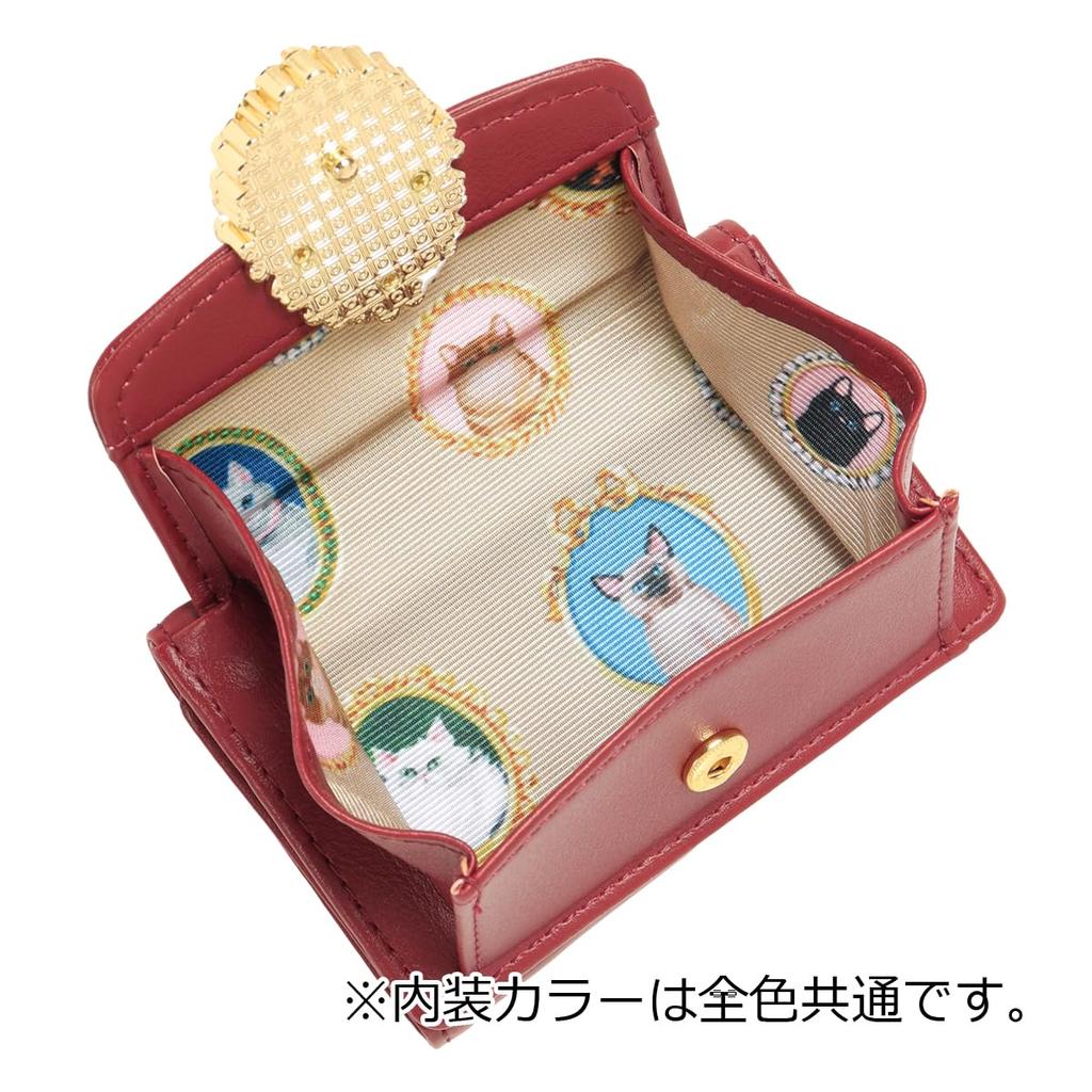 Paul Joe Accessories Wallet with Cat Green & PJA-W1173 Tri-fold Brooch, Women's,