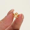 2Piece/Pack 14/18K Gold Color Plated Flower Torus Shape Beads Caps for DIY Necklace Bracelets Jewelry Making Accessories