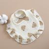Korean Style Baby Bib: 6-Layer Pure Cotton Gauze with Lace, Cute, Soft & Absorbent