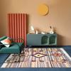 Modern Trendy Bohemian Living Room Rug, Teenage Aesthetic Room Decor Furry Large Rug, Kitchen Bathroom Non-slip Floor Mat