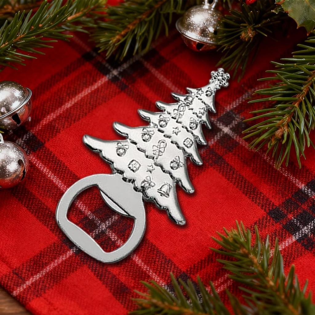 Bottle Opener Christmas Tree Opener Santa Snowman Zinc Alloy Bottle Openers Waiter Bar Kitchen Tool  Navidad Party Decor