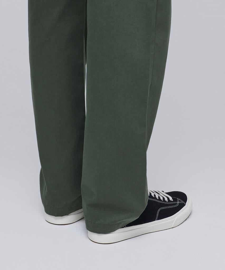 Musinsa Standard One-Pleat Regular Fit Chino Pants [Sage Green]