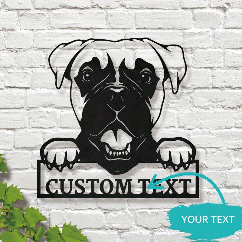 

Metal Wall Art Boxer Dog Sign Personalized Gift for Pet Lovers Home Decor