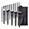 15pcs Black Makeup Brush Set Foundation Powder Blush Eyeshadow Concealer Brushes Daily
