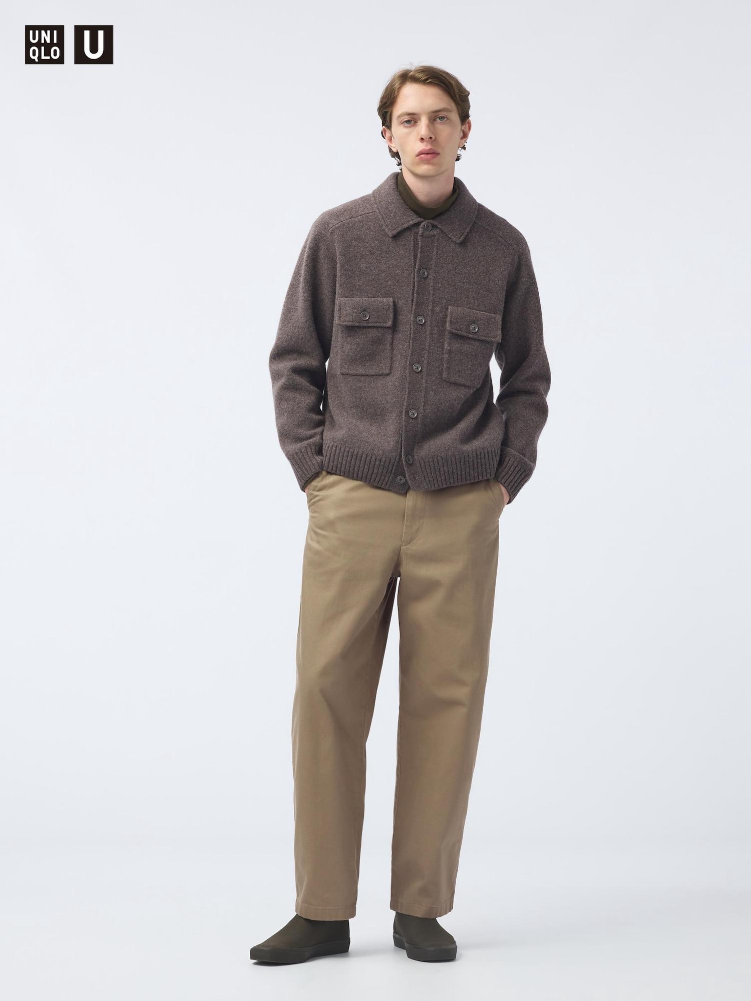

Широкие брюки-чинос Uniqlo 35 BROWN/MEN 105