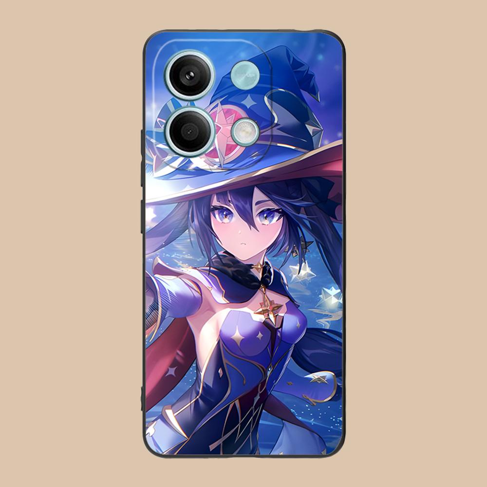 Game GI Mona Matte TPU Mobile Phone Case for Xiaomi 15 14 13 12 Mi 11 T Ultra Lite Pro S X 5G Colorful Printing Cover