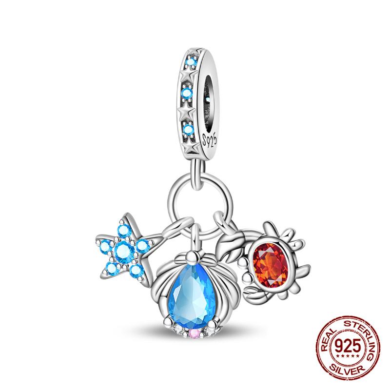 New 100% Copper Summer Coconut Beach Travel Ai Robot Charms Fit Originalbracelet Diy Jewelry Making Women Gift