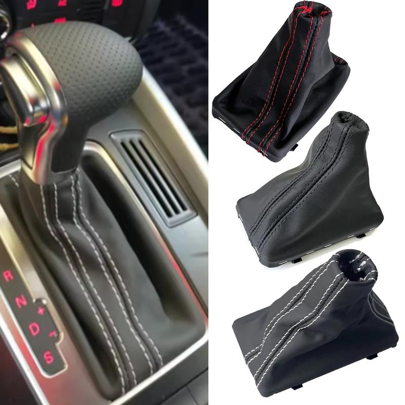 Leather Gear Shift Knob Gaitor Boot Cover for For A4 B8 A5 Q5 Enhances Comfort and Interior Style Easy Tallation