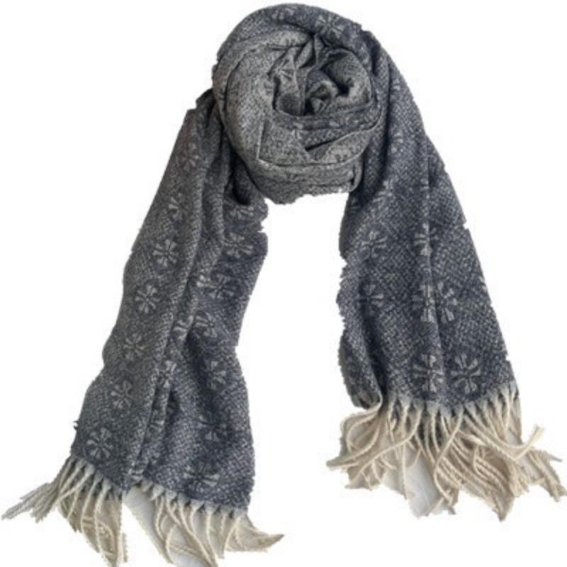 Scarf Women's Winter High End Imitation Cashmere Jacquard Scarf Versatile Warm Women's Scarf Tassel Shawl