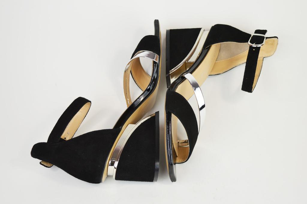 Sandały Lottini 42523 37 Czarny zamsz