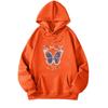2025 Real Shot Autumn and Winter Velvet Hooded Sweater Women's Loose Butterfly Top Women's Coat