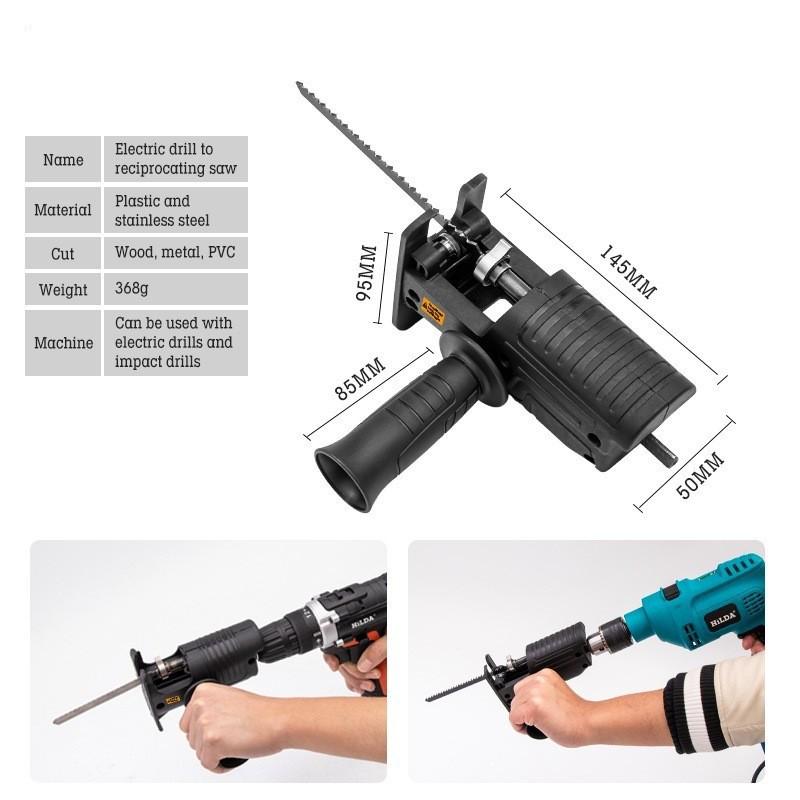Electric Drill to Reciprocating Saw Converter Kit: Handheld Electric Jigsaw & Saber Saw Accessories