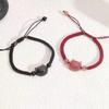 Bracelets Tressés Couple Chat Porte-Bonheur Simples pour Femmes Animal Mignon Perles Bijoux de Promesse Cadeau de la Saint-Valentin pour Amoureux Petite Amie