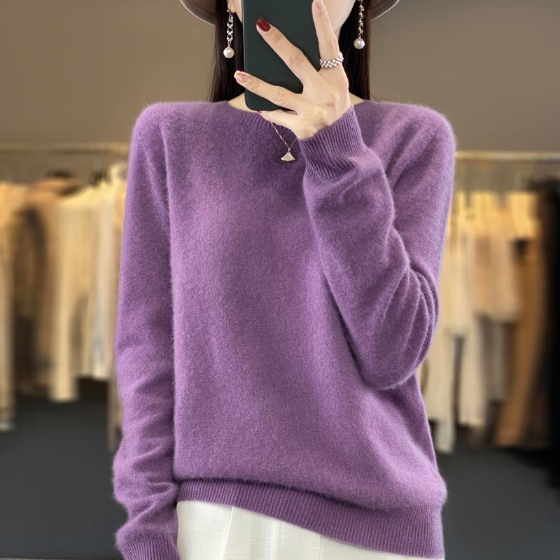 Women Sweater 100% Wool MODERN NEW SAGA Knit Pullover O-neck Thin Spring Autumn Jumpers Female Knit Tops