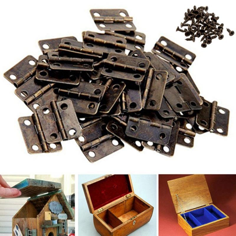 12 set Mini Metal Menteşe Retro Kapı Menteşeleri Vidalarla Menteşe Mobilya Menteşeleri Donanım Kendin Yap El Sanatları Aracı.