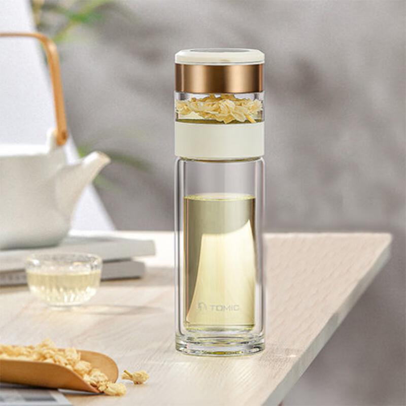 Temeke Double-Layer Insulated Tea Infuser Glass Cup