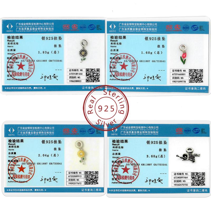 Original Charms Beads Pendant Copper Sunflower Tulip Rose Carnation Flowers Beads Fit Bracelet Woman Jewelry Gifts