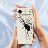 For iPhone 17 Air Case Spider Pattern Printing Straight Edge TPU Phone Back Cover
