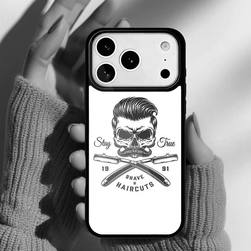 Barber Scissors Hairstylist Salon Phone Case for iPhone 17 16 15 14 13 Pro Max Back Cover for 12 11 Pro Coque