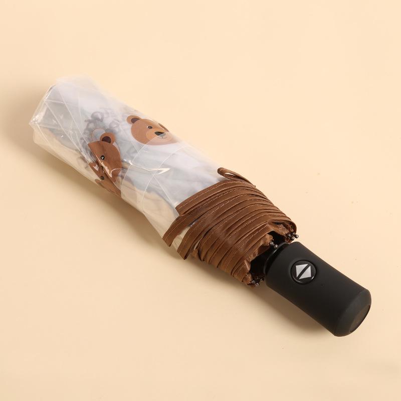 Paraguas Transparente Lindo de Dibujos Animados – Recomendado por Influencers, Ideal para Estudiantes y Sesiones de Fotos