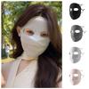 Solid Color Sunscreen Mask Sunscreen Face Scarf Face Cover Breathable Ice Silk Mask  Golf