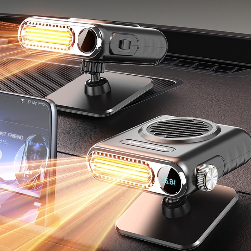 12V/24V Portable Car Heater 150W Digital Display 3-Speed Fast Heating Windshield Defrost And Defogger Accessories
